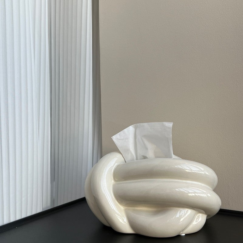 Knot Ceramic Tissue Box Holder - Modomu