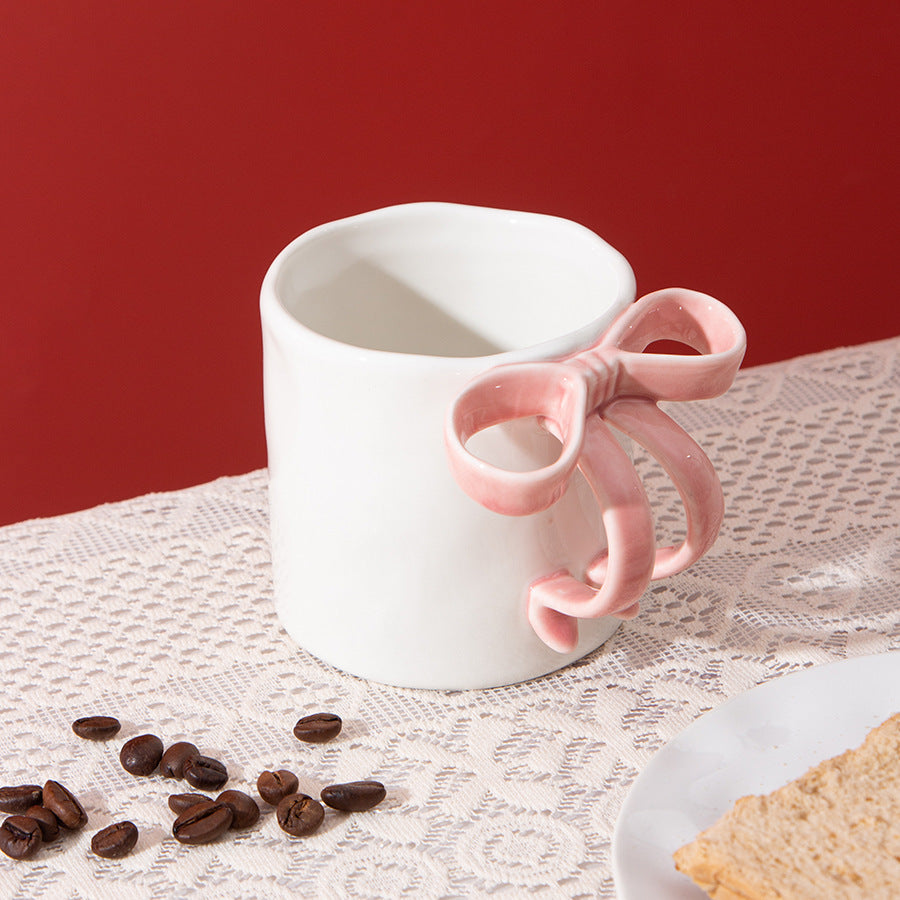 Bow Handle Ceramic Coffee Mug - Modomu