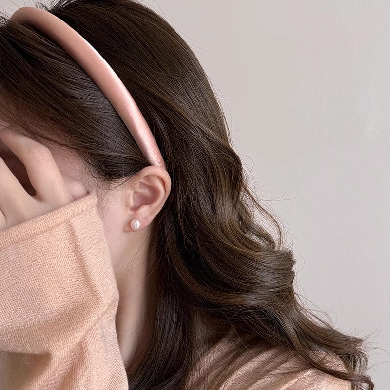 Beige Satin Headband