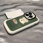 Painted Puppy Bumper Phone Case – Red & Pink Tones