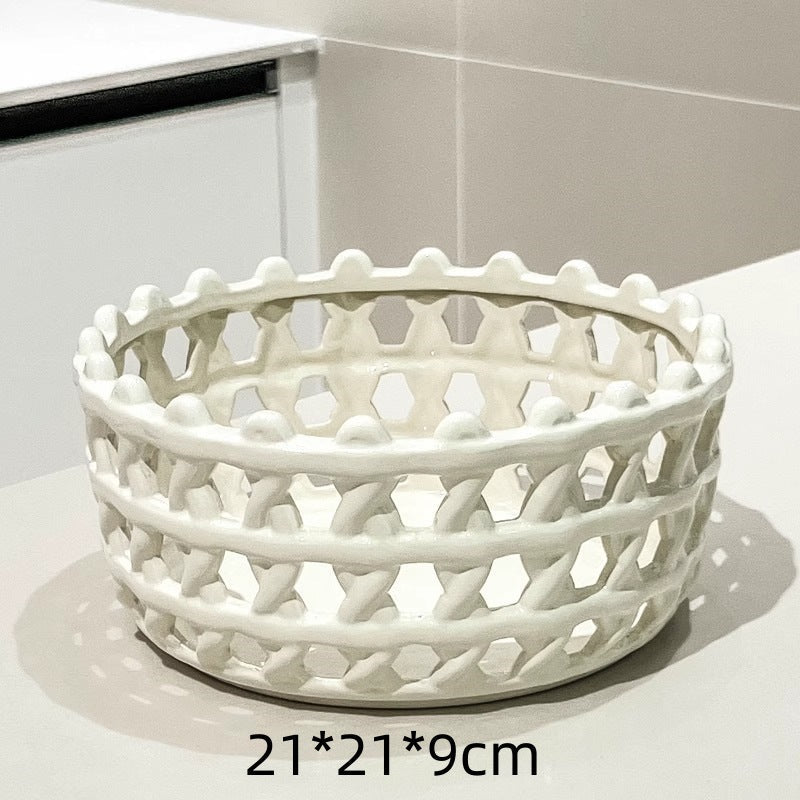 Ceramic Woven Storage Fruit Basket - Modomu