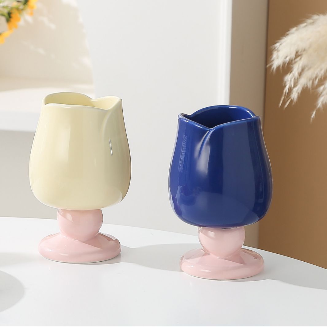 Ceramic Tulip Pattern Coffee Mug - Modomu