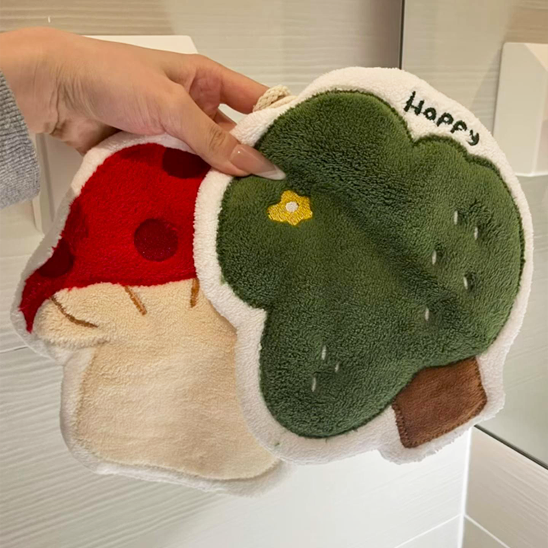 Cute Mushroom Hanging Hand Towel - Modomu