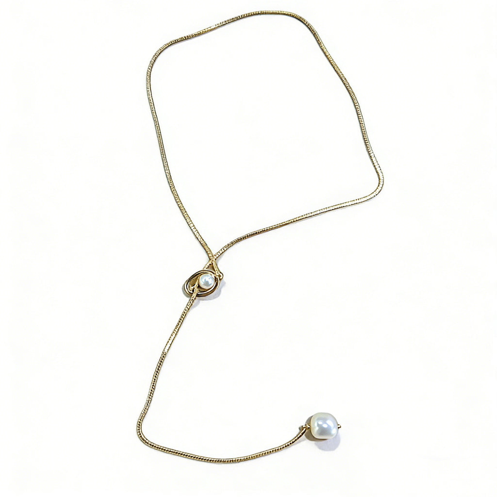 Pearl Geometric Pull-Out Necklace - Modomu