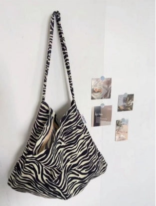 Printed Canvas Slouch Tote