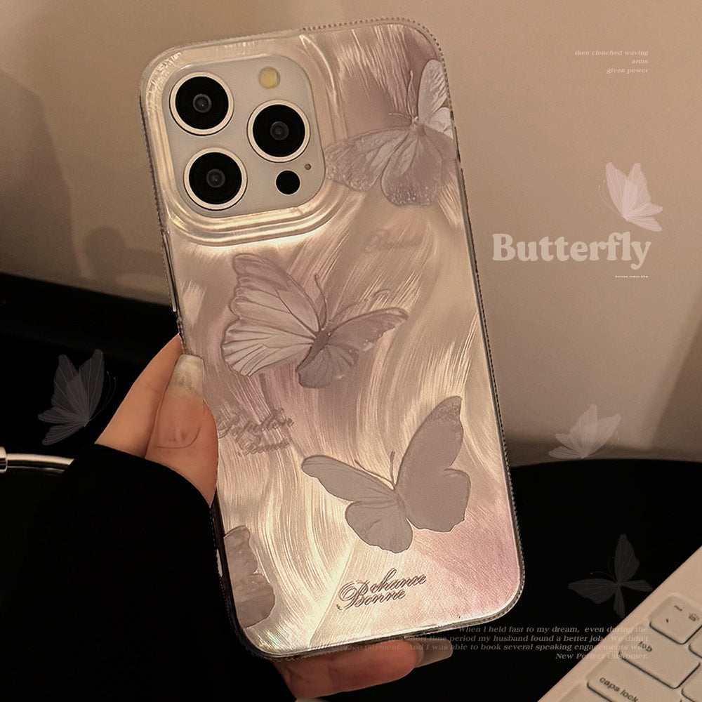 Iridescent Brush Bow Case – Iridescent Ground Colour Butterflies & Iridescent Ground White Butterflies