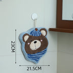 Cartoon Hanging Hand Towel - Kitten and Bear - Modomu