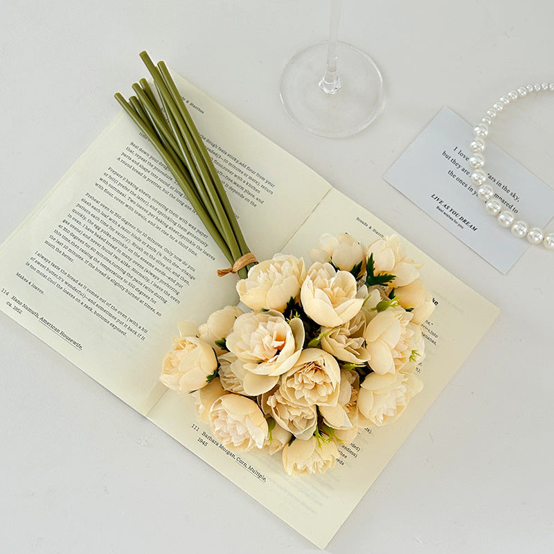 Artificial Tea Rose Peony Bouquet - Modomu