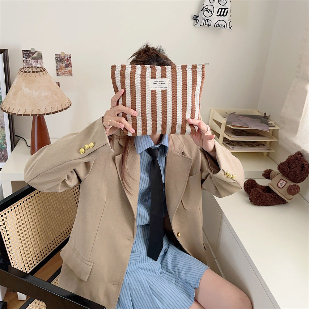 Striped Cosmetic Bag Organizer - Modomu