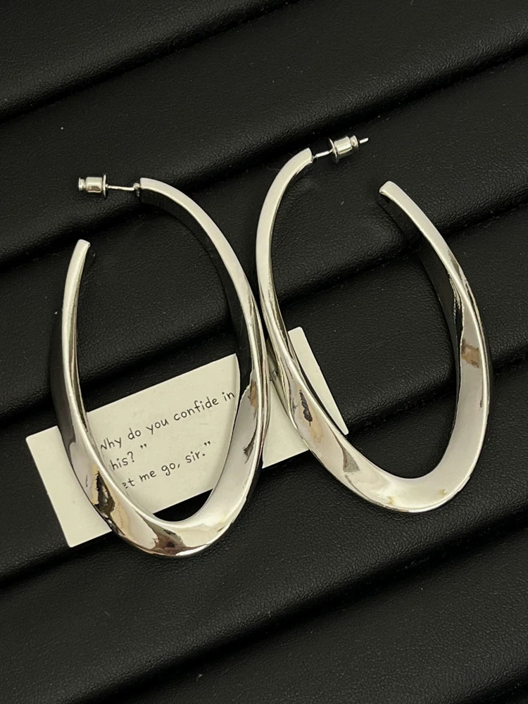 Geometric Oval Statement Earrings - Modomu