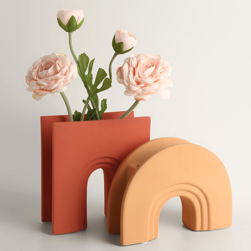 Geometric Arch Ceramic Vase - Modomu