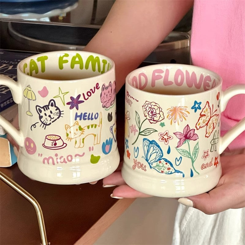 Graffiti Butterfly Ceramic Coffee Mug - Modomu