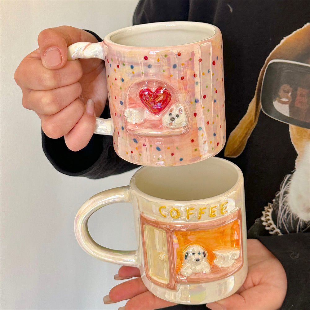 Ceramic Puppy Relief Mug - Modomu