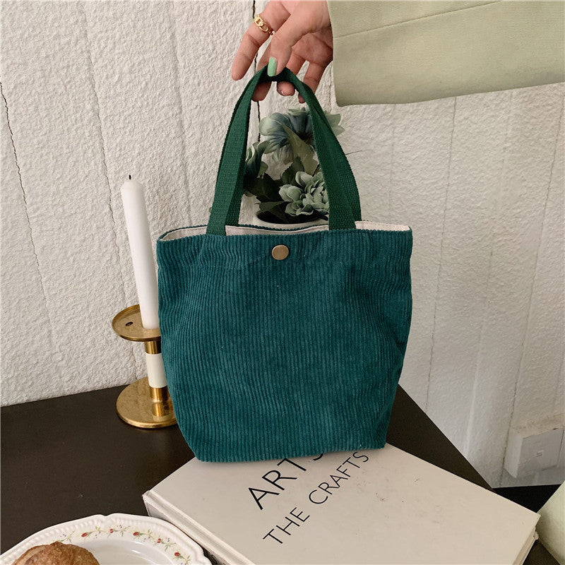 Corduroy Bento Handbag Mini - Modomu