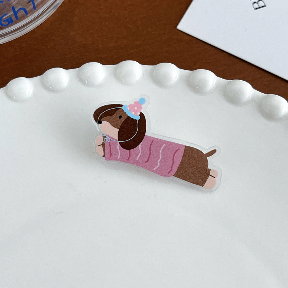 Cute Puppy Acrylic Brooch - Modomu