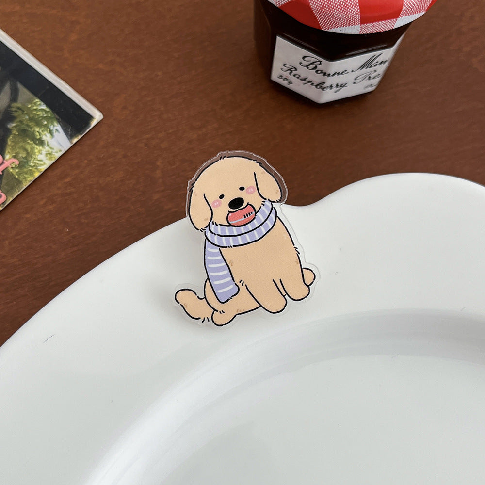 Cute Cartoon Greyhound Brooch - Modomu