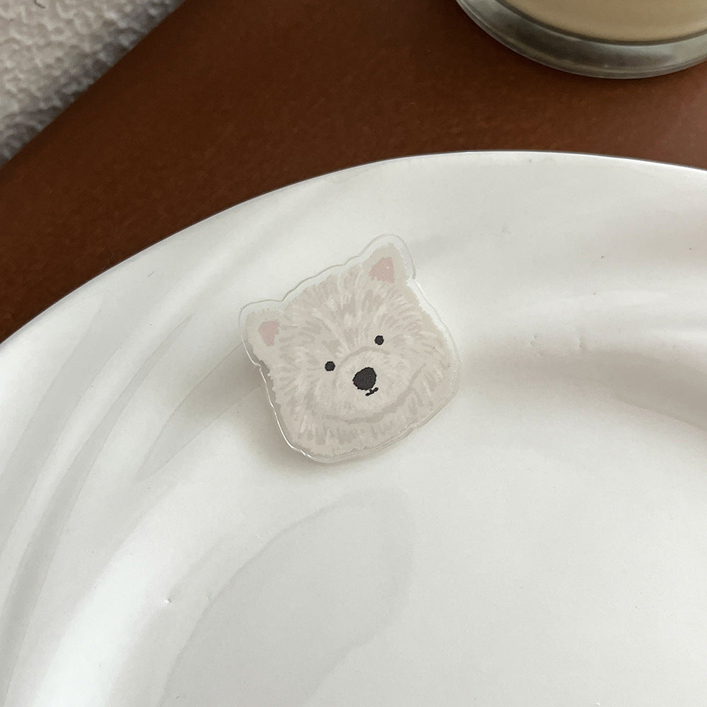 Cute Cartoon Dog Acrylic Brooch - Modomu