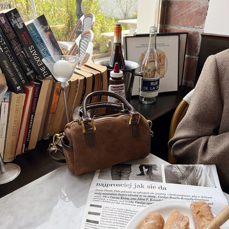 Retro Suede Pillow Shoulder Bag