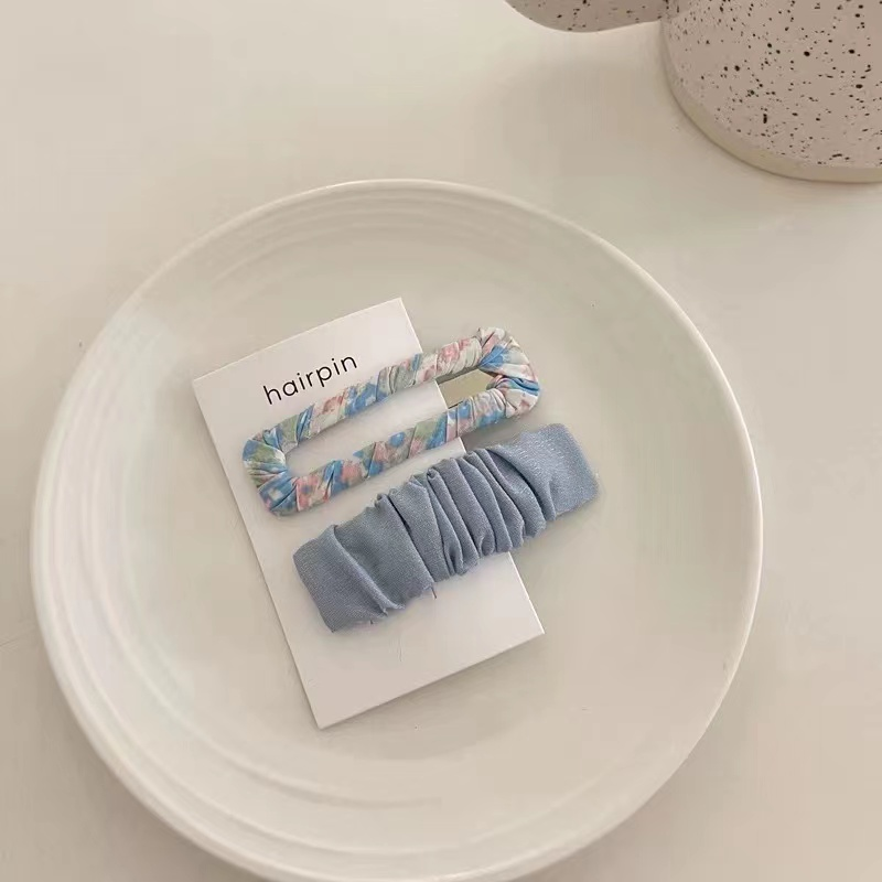 Floral Fabric Hair Clip Set - Modomu