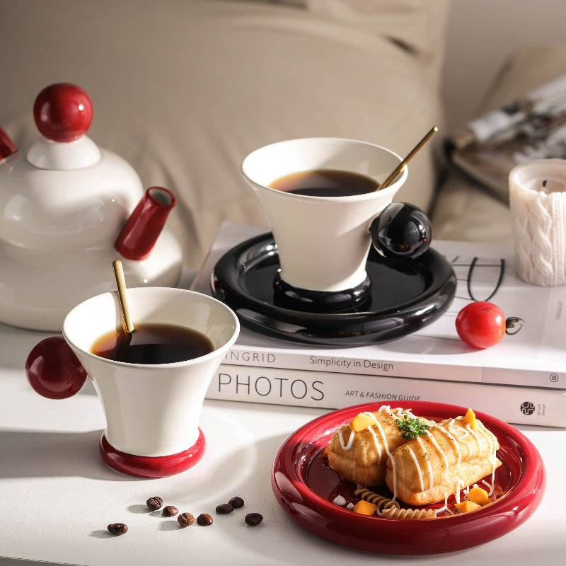 Ceramic Coffee Mug Saucer Set - Modomu