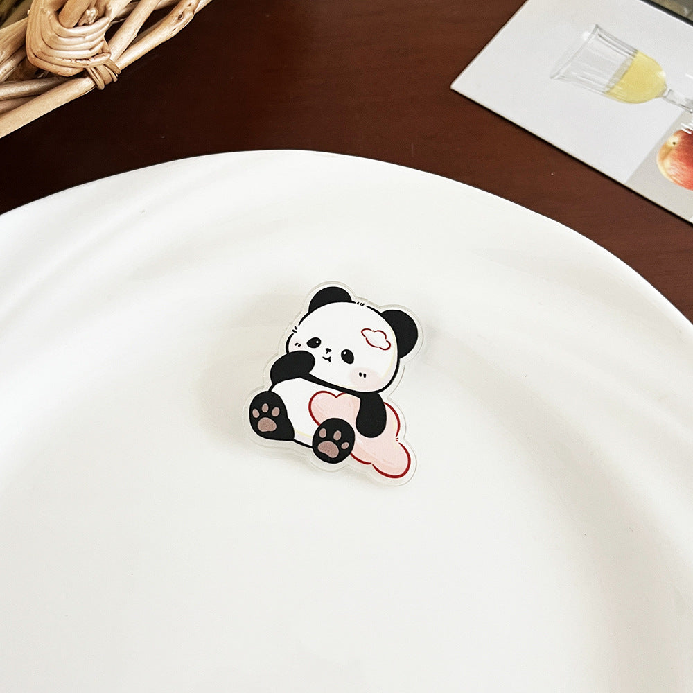 Cute Panda Cartoon Brooch Pin - Modomu