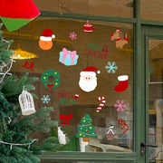 2026新年装饰可爱卡通窗花UV静电贴纸元旦装饰橱窗门贴圣诞节窗贴