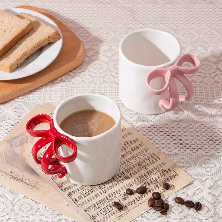 Bow Handle Ceramic Coffee Mug - Modomu