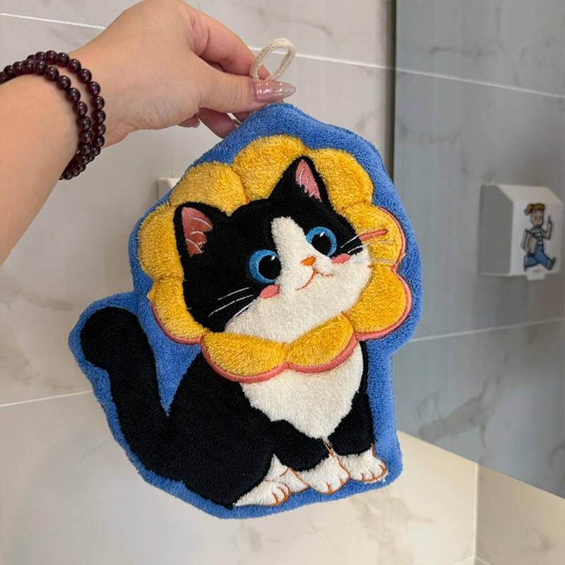 Cute Cat Hand Towel