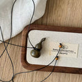 Wooden Gourd Pendant Leather Necklace - Modomu
