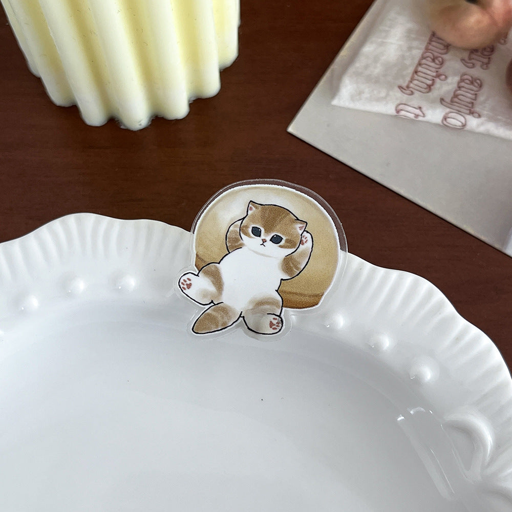 Cute Kitten Acrylic Brooch Pin