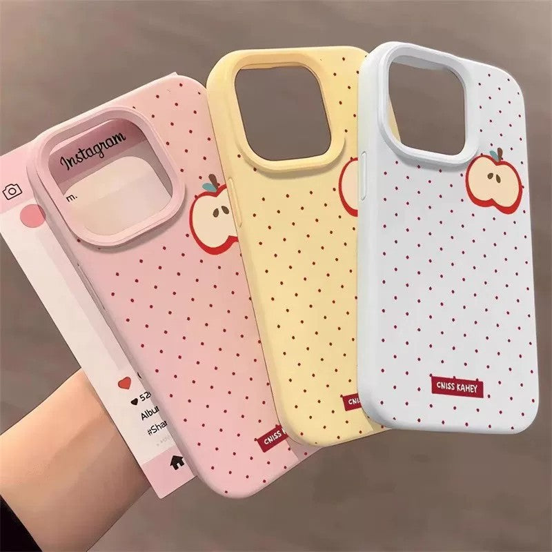 Polka Dot Apple Phone Case