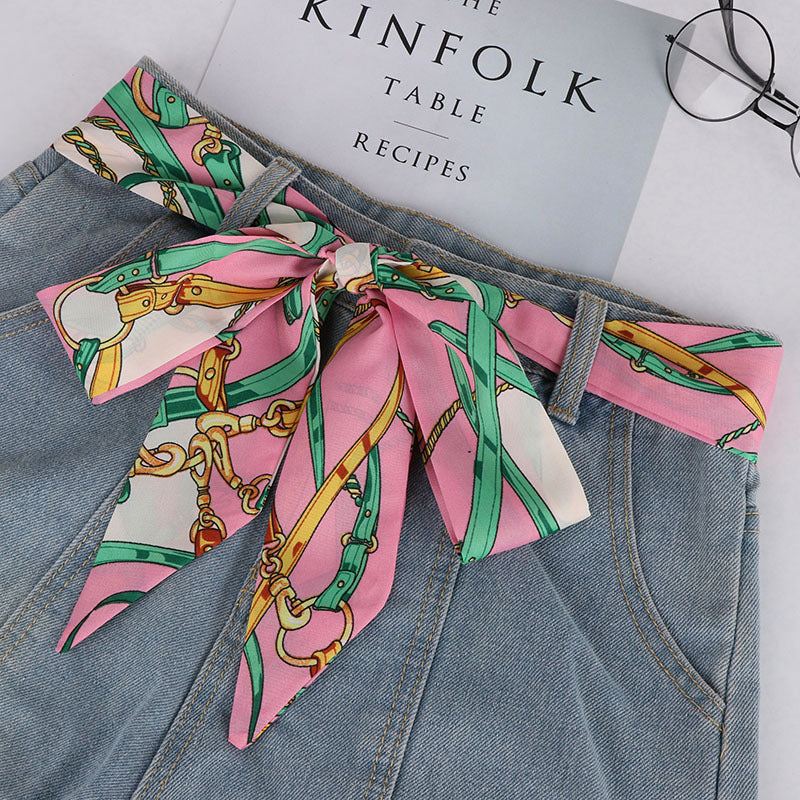 Women’s Patterned Skinny Scarf - Modomu