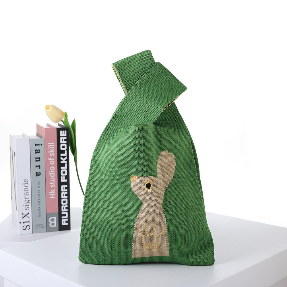 Knitted Animal Tote Bucket Bag - Modomu