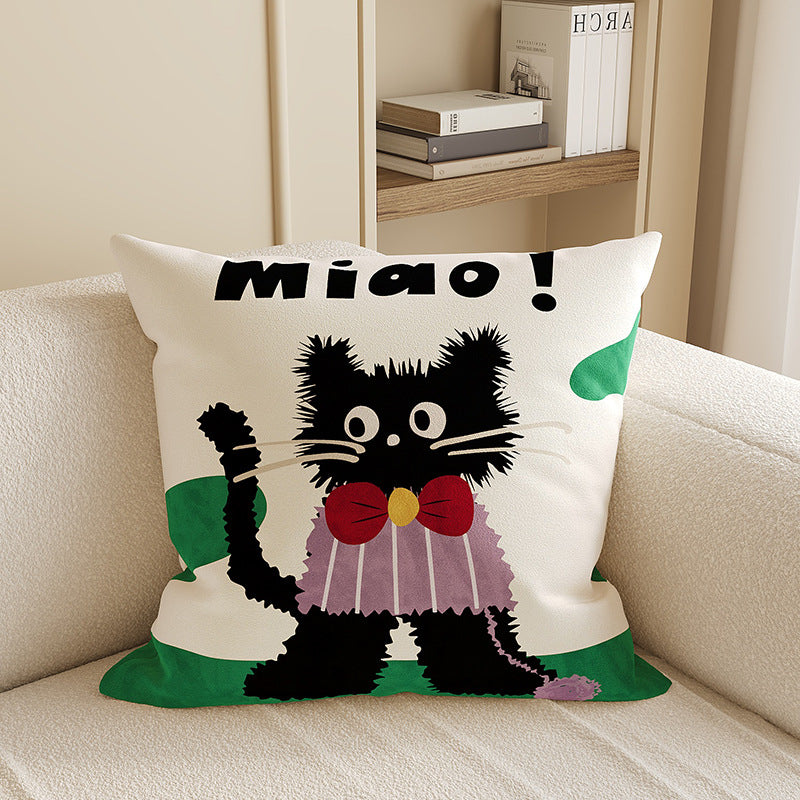 Cartoon Critter Throw Cushion – Cat Designs