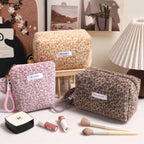 Leopard Plush Cosmetic Bag Organizer - Modomu