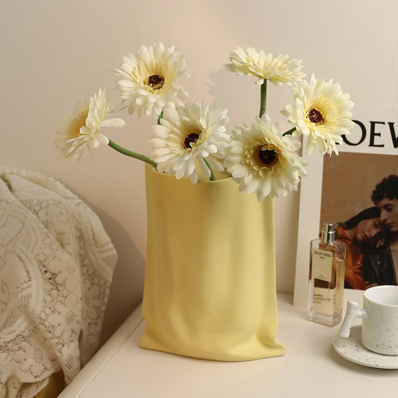 Textured Ceramic Paper Bag Vase - Modomu
