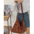 Leopard Print Shoulder Tote