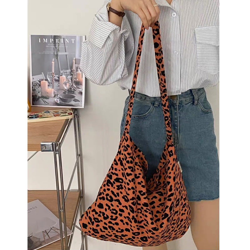 Leopard Print Shoulder Tote