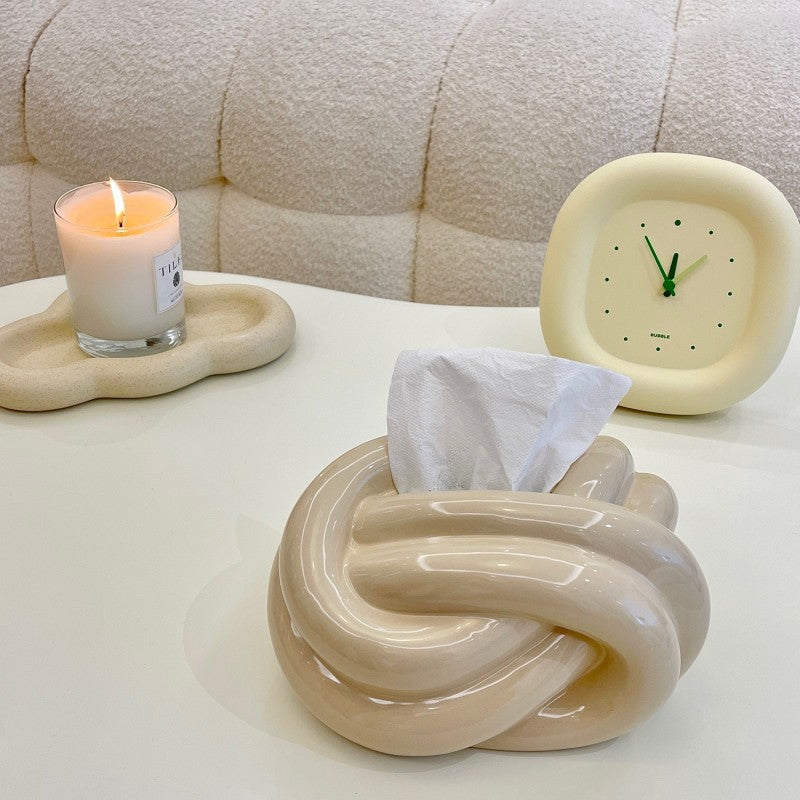 Knot Ceramic Tissue Box Holder - Modomu