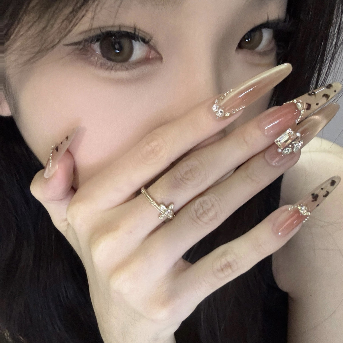 Leopard Chain Press On Nails