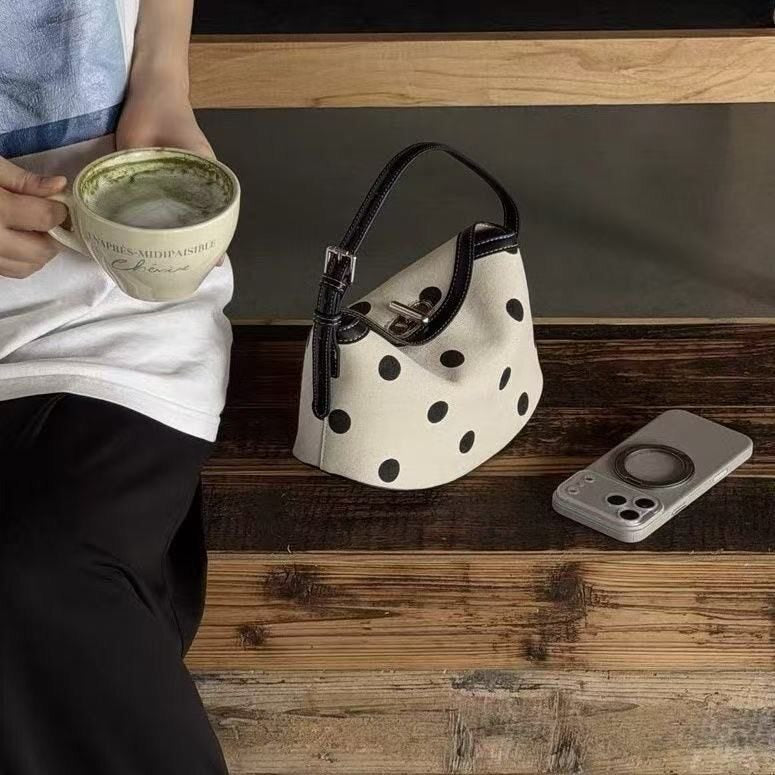 Polka Dot Turn-Lock Bag
