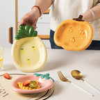 Ceramic Pumpkin Cartoon Dinner Plate
