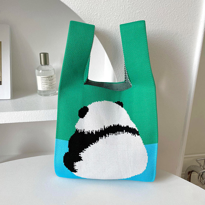 Knitted Animal Tote Bucket Bag - Modomu