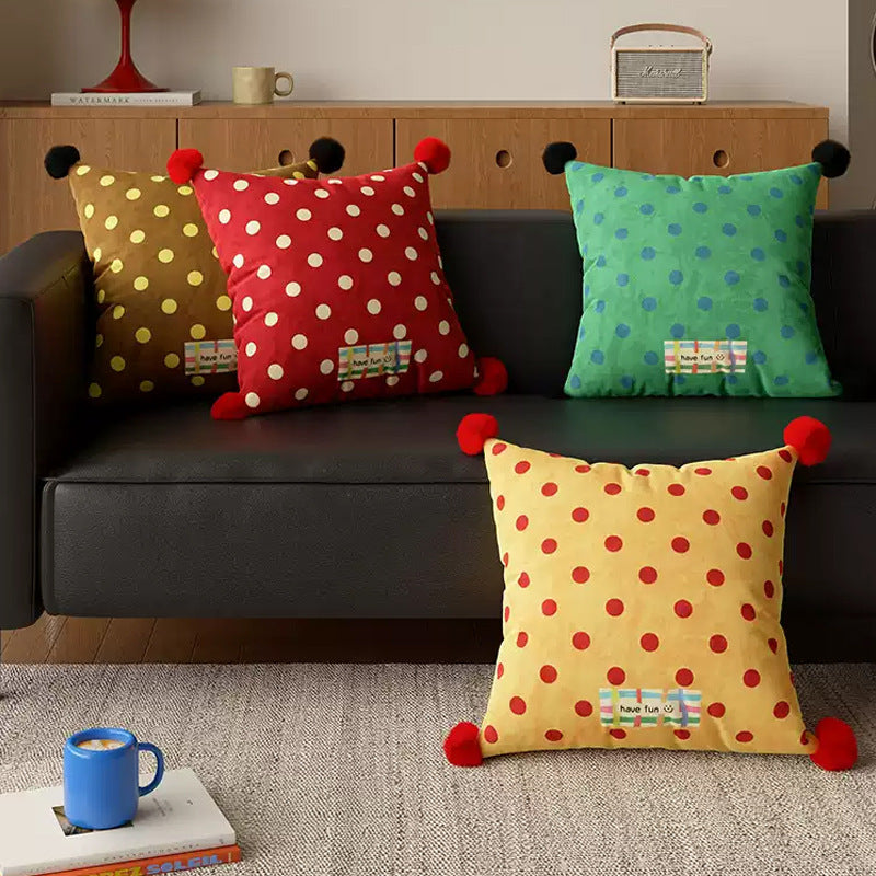 Retro Polka Dot Cushion Cover - Modomu