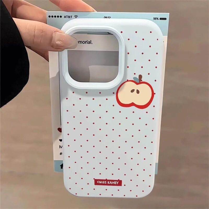 Polka Dot Apple Phone Case