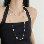 Irregular Pearl Layered Necklace - Modomu