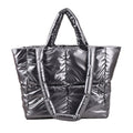 Metallic Puffer Tote Bag