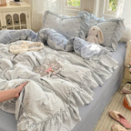 Lace Ruffle Cotton Bedding Set