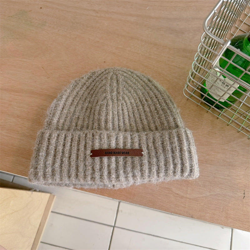 Letter Label Slouchy Beanie - Modomu