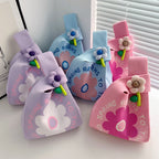 Knitted Animal Tote Bucket Bag